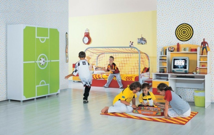 Kinderzimmer Einrichtung Fußball Design Interior Ideen Kinder