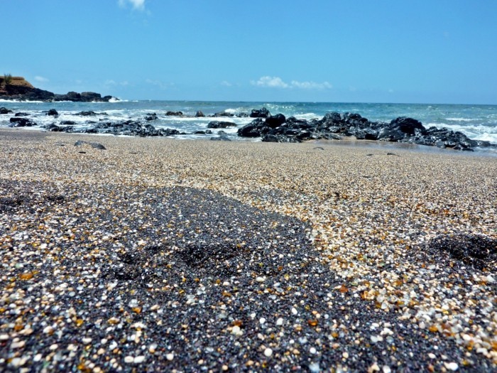Schönsten Strände der Welt Hawaii Glass Beach Schwarz