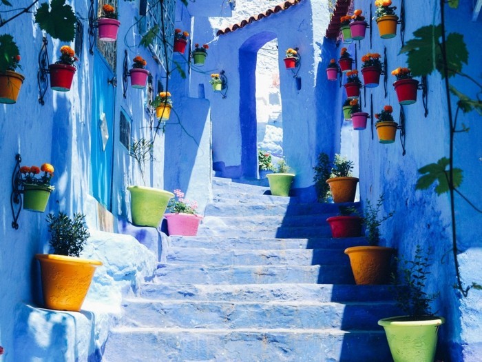 hochzeit hochzeitreiseziele Marokko stadt fez blau