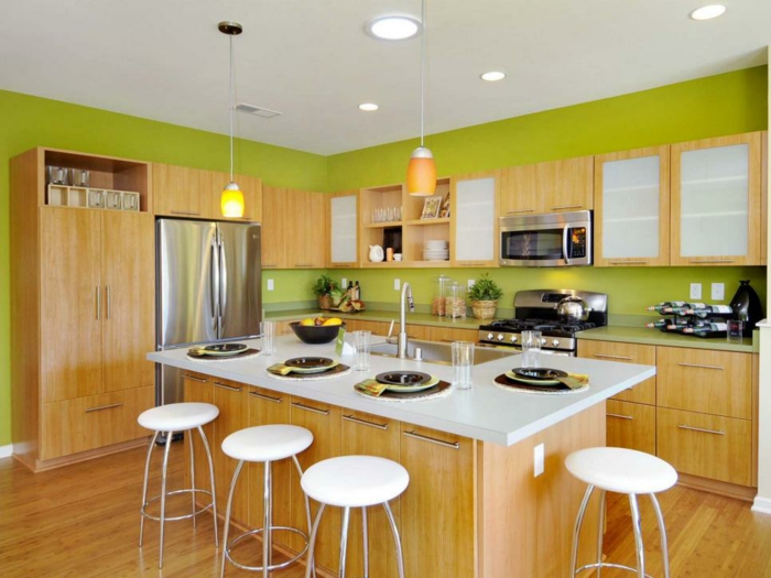 küchenfarbe wandfarben ideen farbgestaltung