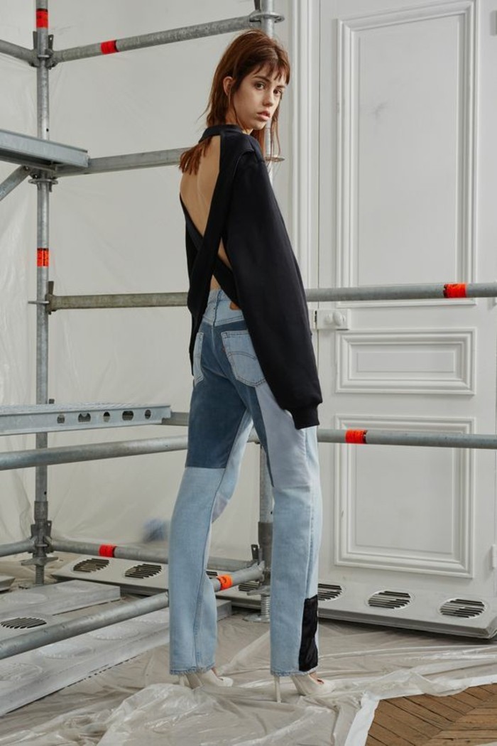 patchwork jeans damen mode trends