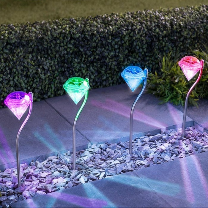 solarlampen in form von diamanten