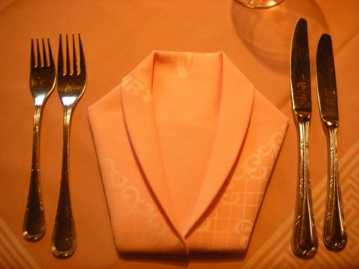 servietten mit formen orange