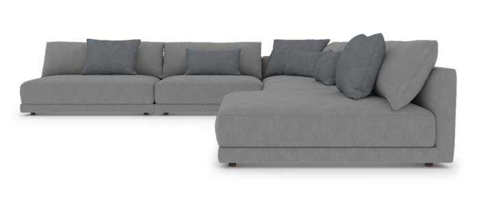 designer sofas in grauer farbe