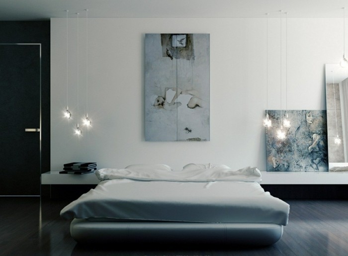 schlafzimmer mit wandbilder dekorieren