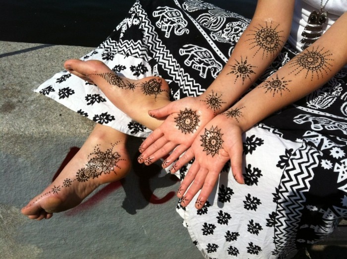 sonnige henna tattoos selber machen
