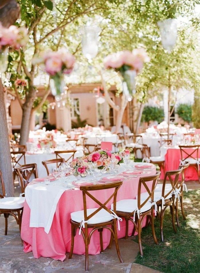 Hochzeitsdeko in rosa elegant