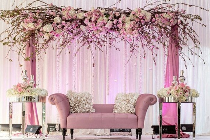 Hochzeitsdeko in rosa