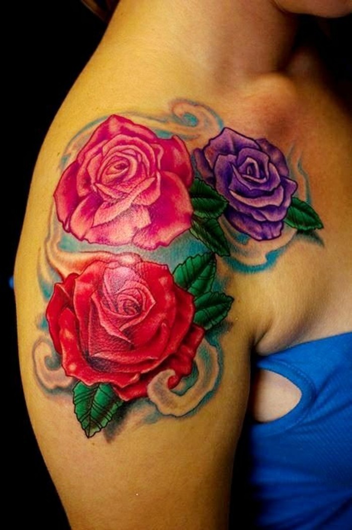 rosen tattoo schulter