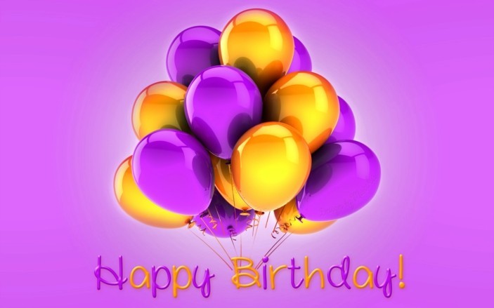 Happy Birthday mit Ballonen