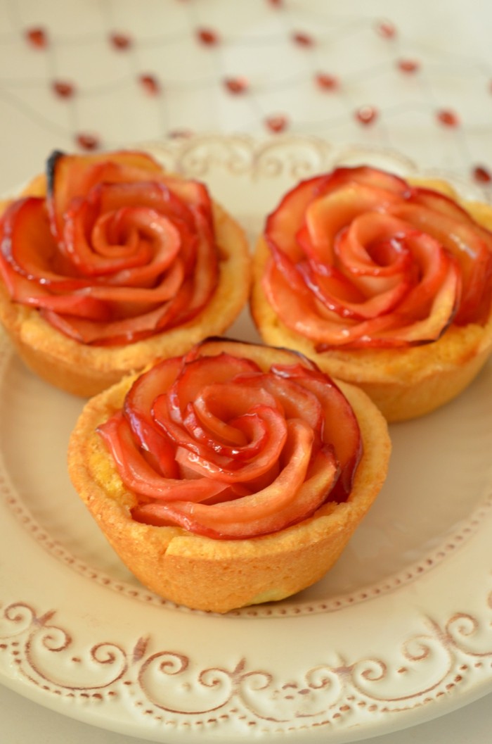 butterteig apfel rosen in der muffinform zubereiten