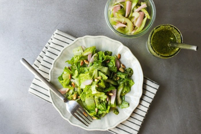 grüner salatdressing für blattgemüse