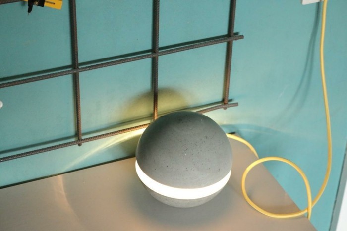 kreative lampe aus beton