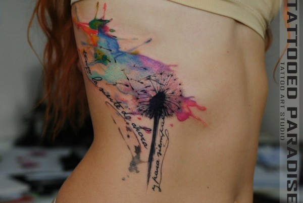 tattoo schriften und watercolor tattoo