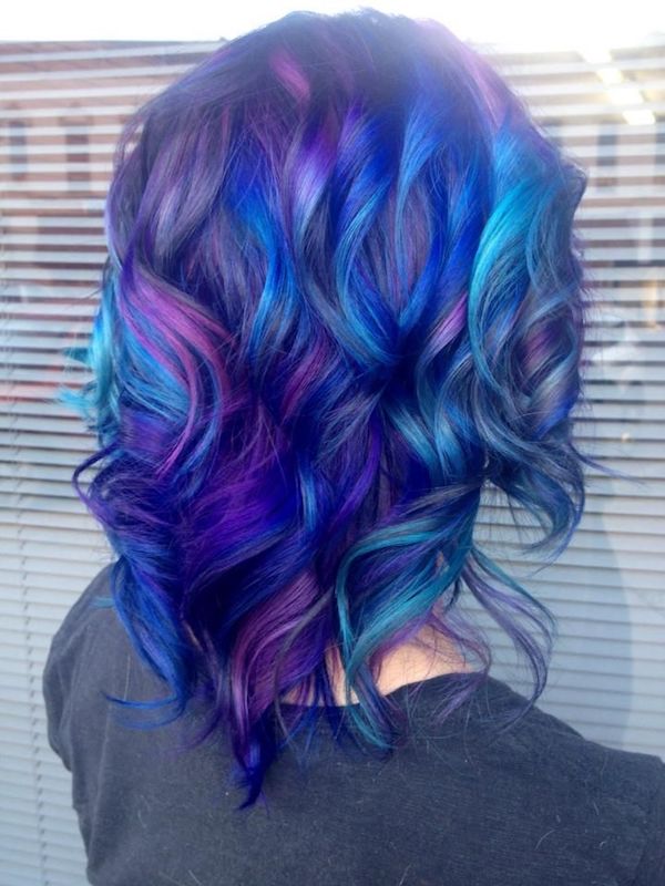 blaus und purpurs mermaid