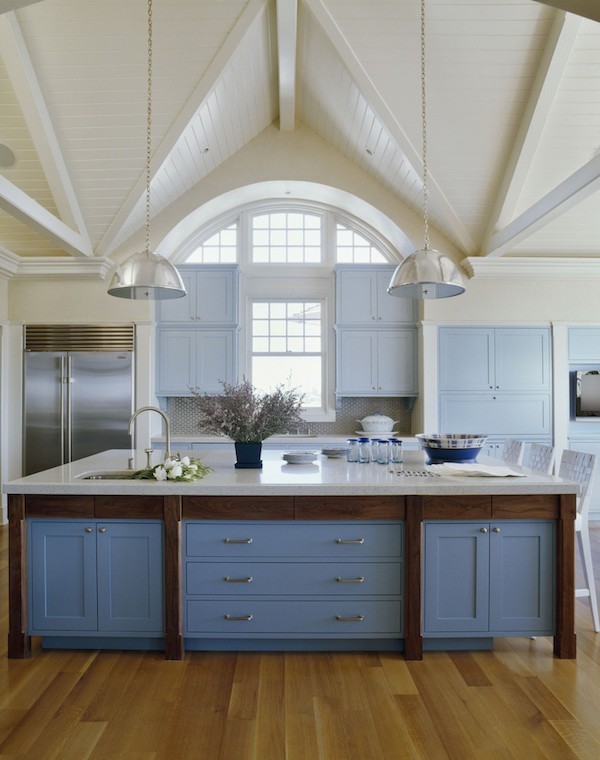 design küchenideen blau inrichtung