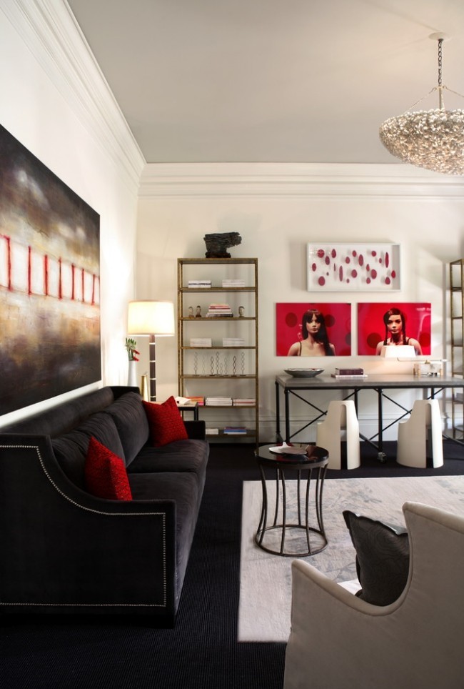 designer sofas rot schwarz