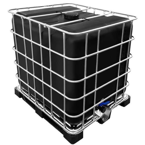 dunkle ibc container ideal für koi teich