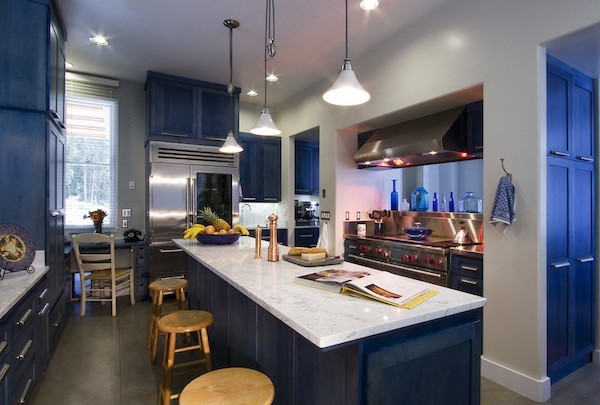 hellblau Einrichtung Küche Mit Blau