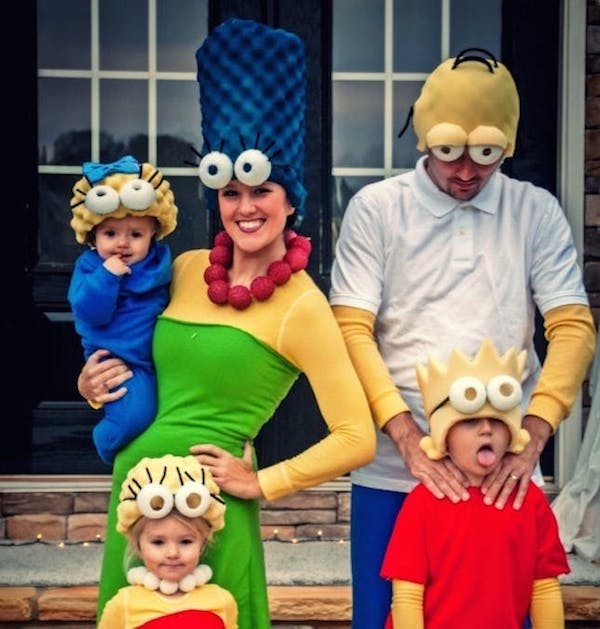 simpsons kostüm für jeden aus der familie