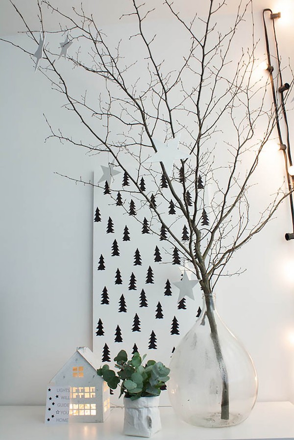skandinavischer minimalismus weihnachtsdekoration idee