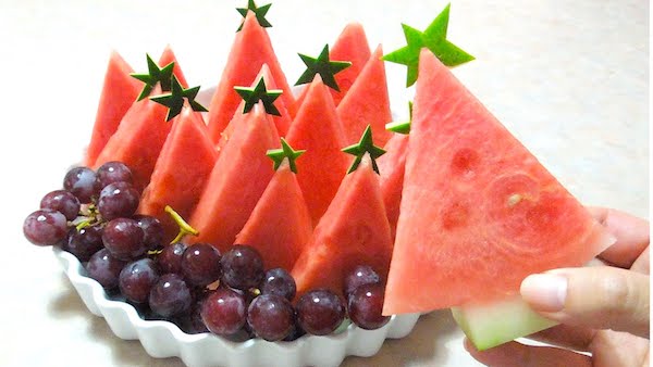 wassermelone weihnachtsessen-einfach