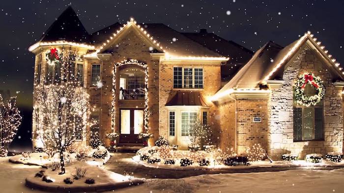weihnachtsbeleuchtung außen weihnachtlich dekorieren