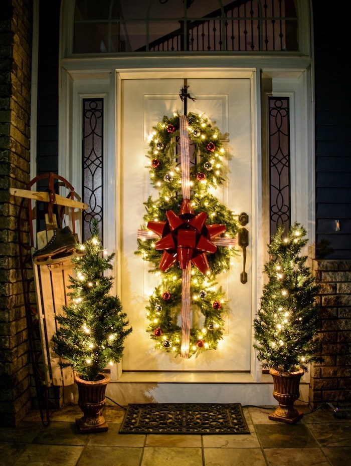 weihnachtsbeleuchtung haustür weihnachtlich dekorieren