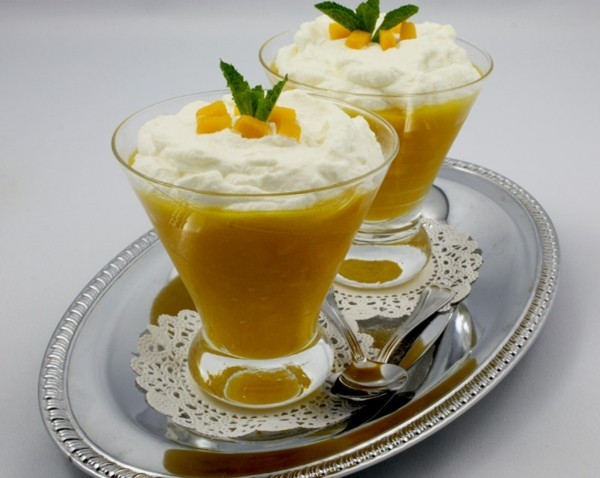 Mango und Zitrone, Dessert Idee