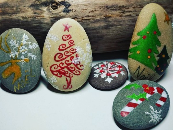 steine bemalen dekoideen weihnachten weihnachtsbasteln