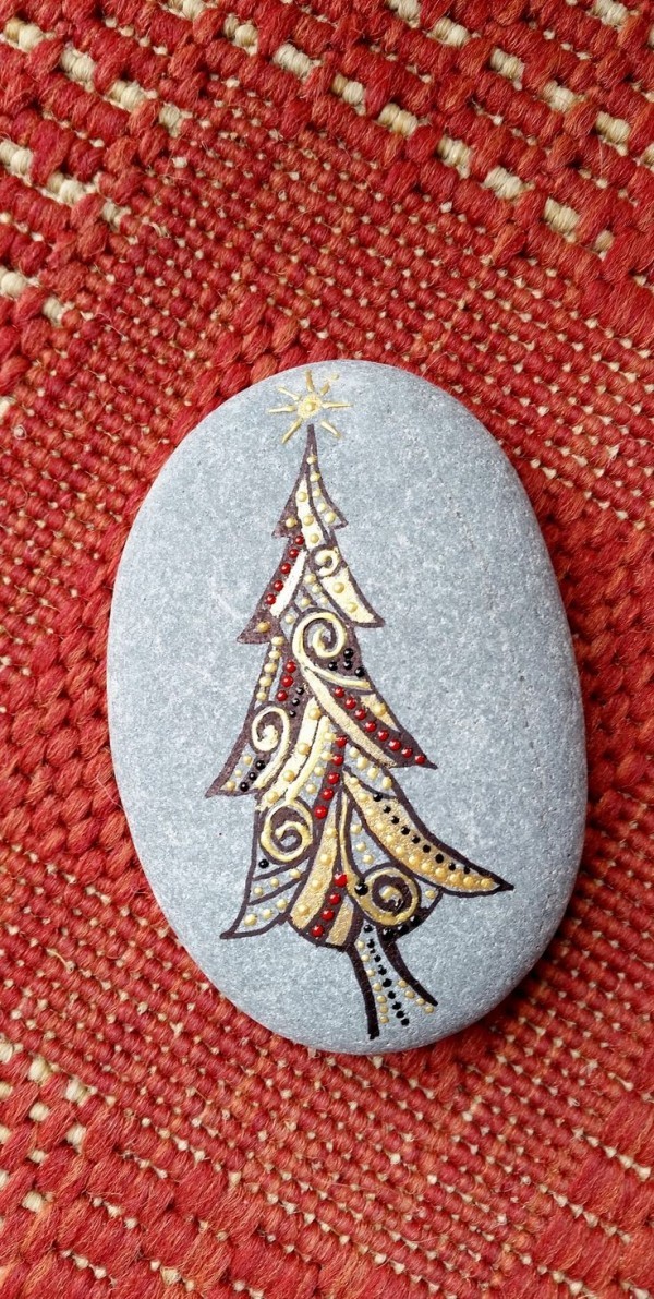 steine bemalen dekoideen weihnachten weihnachtsdekoration