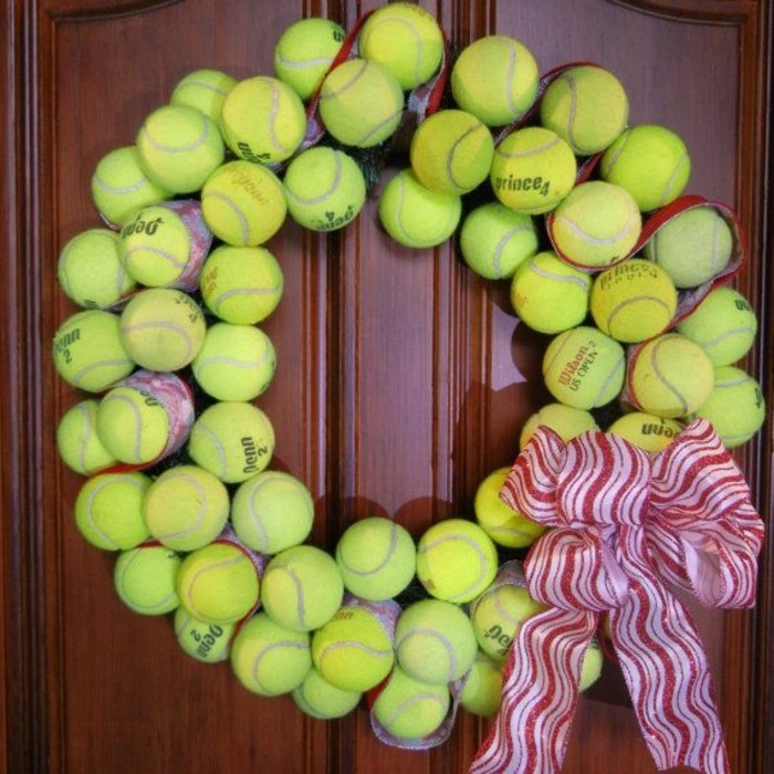 Bastelideen anleitung Tennisball diy ideen weihnachten