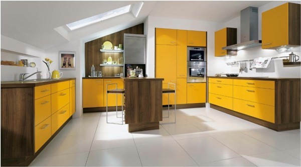 küchenfarbe orange küchengestaltung moderne küche