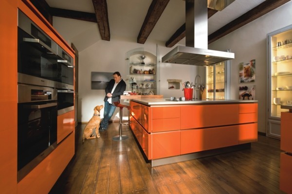 küchenideen küchengestaltung orange schöne küchen