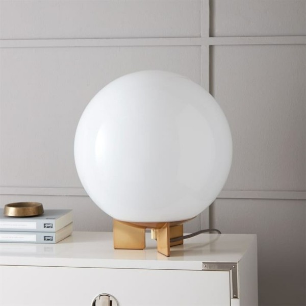weiß glaskugel lampe minimalistisch