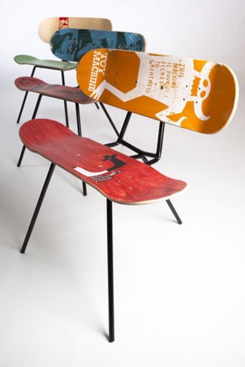 DIY Ideen für Möbel aus Skateboards