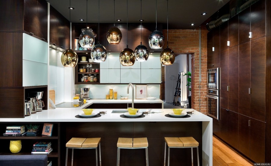 küche einrichten küchenbeleuchtung küchenlampen