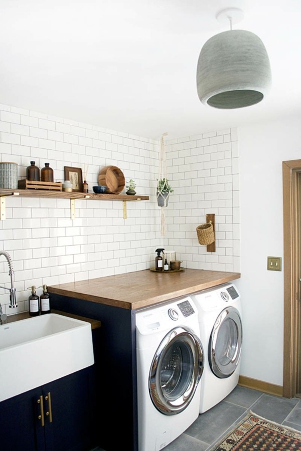 waschküche in nahtlosem und leicht rustikales design