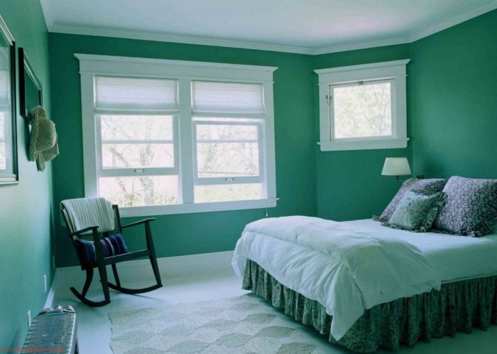 Schlafzimmer grün