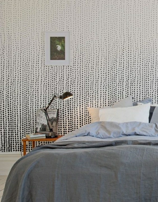 fototapete schlafzimmer minimalistische idee mit mustern