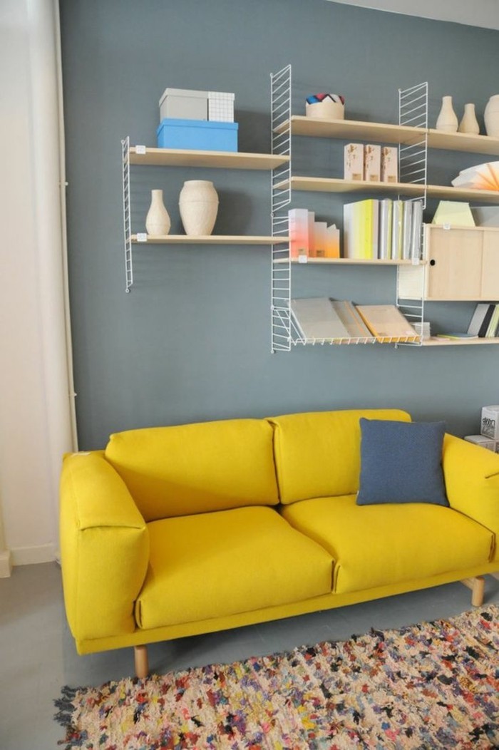 gelbes sofa design