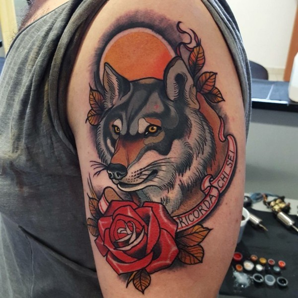 rosen tattoo wolf tattoo bedeutung