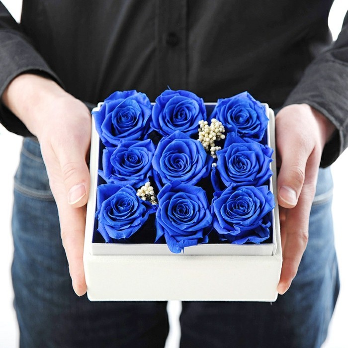 rosenbox in blau