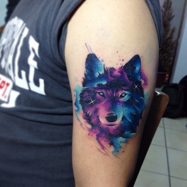 wolf tattoo bedeutung wasserfarben tattoo