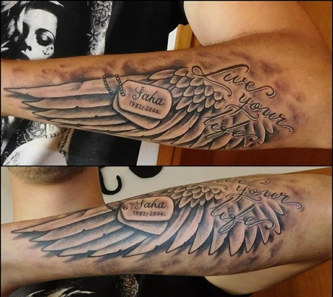 Flügel tattoo arm Flügel tattoo