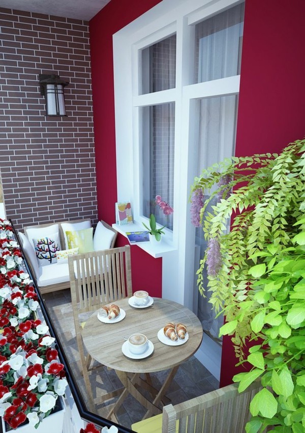 kleine terrasse gestalten dekoideen balkonmöbel für kleinen balkon