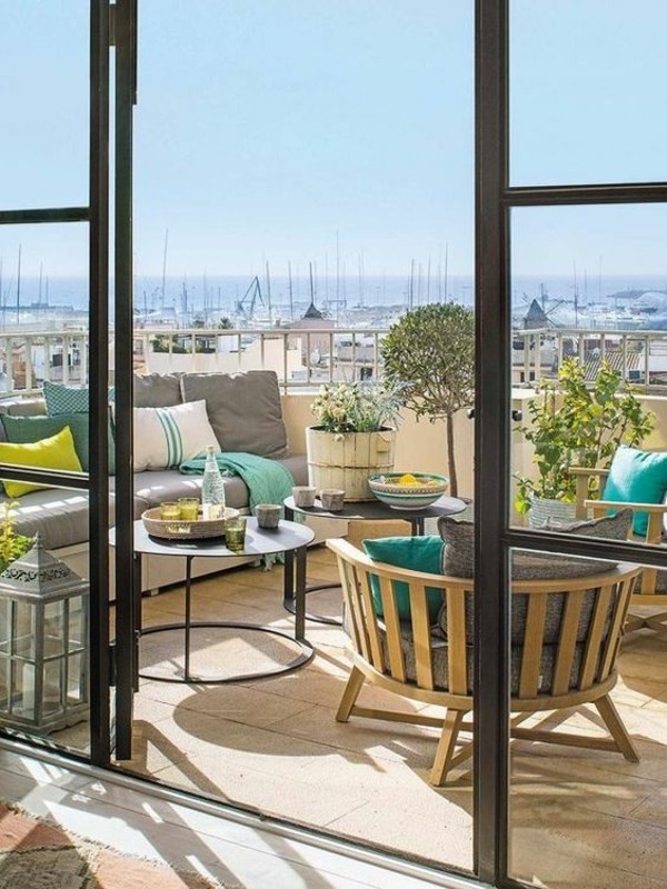 moderne möbel balkonmöbel kleine terrasse gestalten
