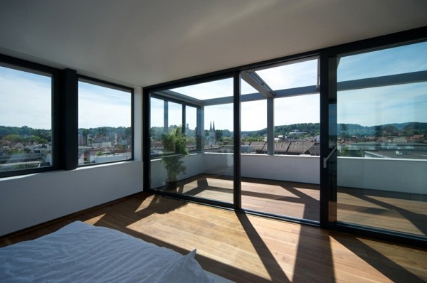 modernes schlafzimmer ein penthouse-resized