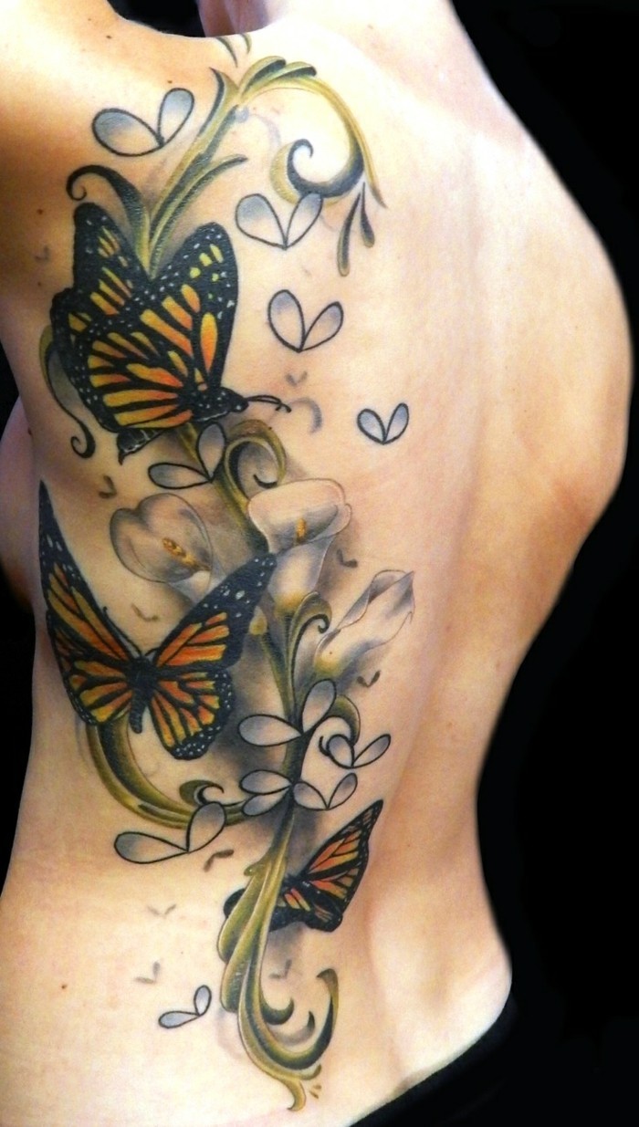 frauen tattoo rücken tattoo schmetterling tattoo