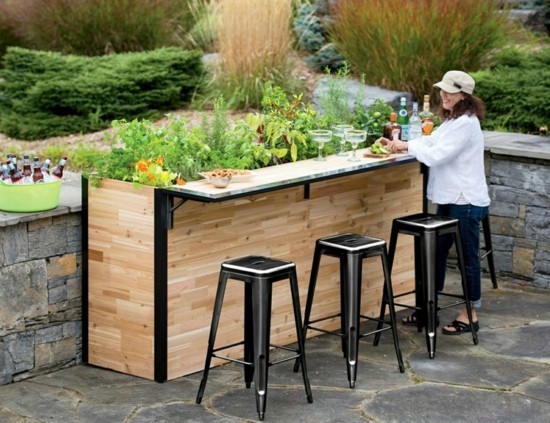 garden bar design Awesome Plant A Bar an outdoor bar made with reclaimed wood that doubles